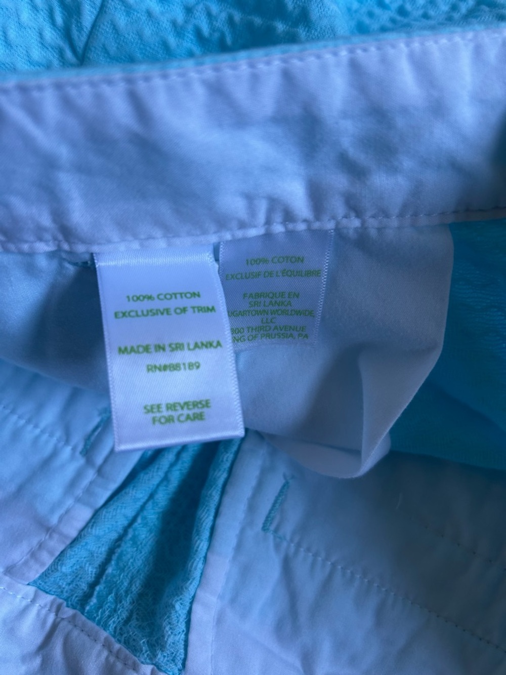 Lilly Pulitzer The Buttercup Aqua Scallop Hem Shorts Sz 0 - Picture 7 of 7